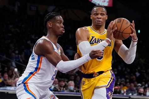 thunder vs lakers 2022